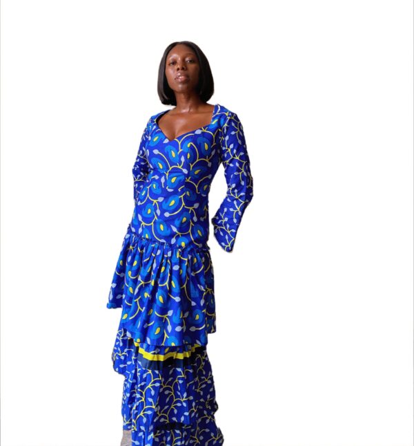 NJI African Print Layered Mermaid Dress by Deckabydeka